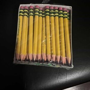 DIXXON Ticonderoga Yellow Pencils with Pink Erasers